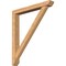 Ekena Millwork Traditional Slat Smooth Bracket w/ Offset Brace, Western Red Cedar, 5 1/2"W x 42"D x 48"H BKT0604X42X48TRA06SWR - alternate 1
